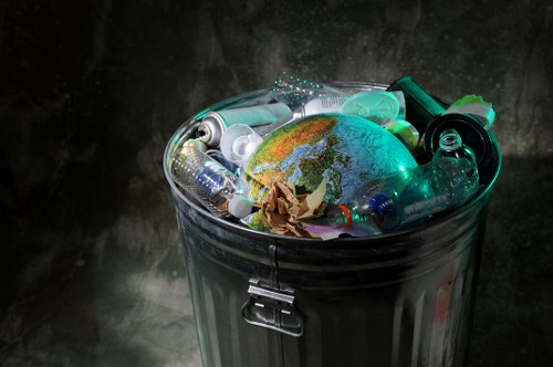 Professional waste clearance team in action